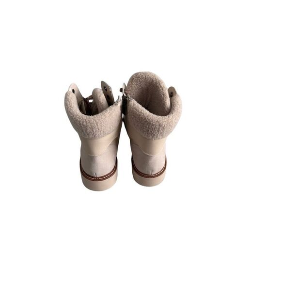 Blondo Natashia Womens Bone Leather Waterproof Faux Shearling Cuff Boots Size 9M - Picture 12 of 16